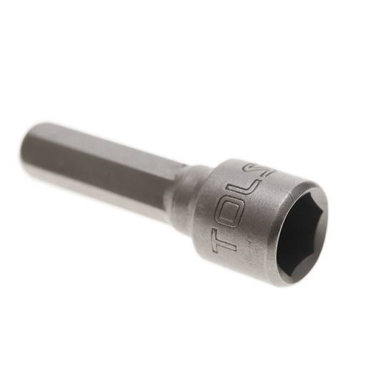 Llave de vaso hexagonal 3 piezas de 8mm x 38mm y portabrocas de 1/4 de Tolsen