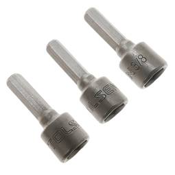 Clau de got hexagonal 3 peces de 3/8" x 38mm i portabroques de 1/4 de Tolsen