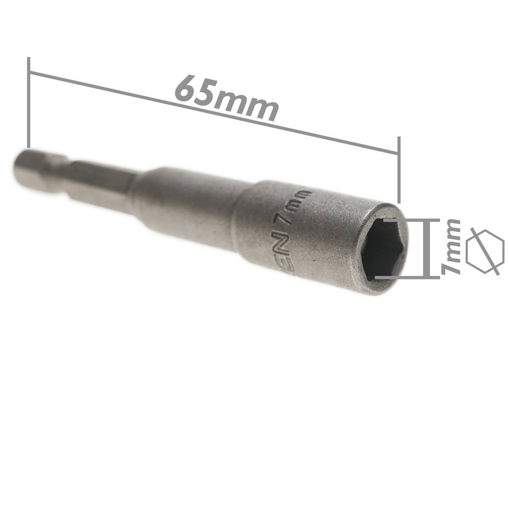 Adaptateur hexagonale écrou pilote embout 3 pièce de 7 mm x 65 mm 1/4 hex par Tolsen