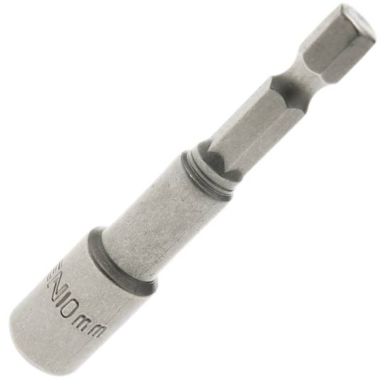 Llave de vaso hexagonal 3 piezas de 10 mm x 65 mm y portabrocas de 1/4 de Tolsen