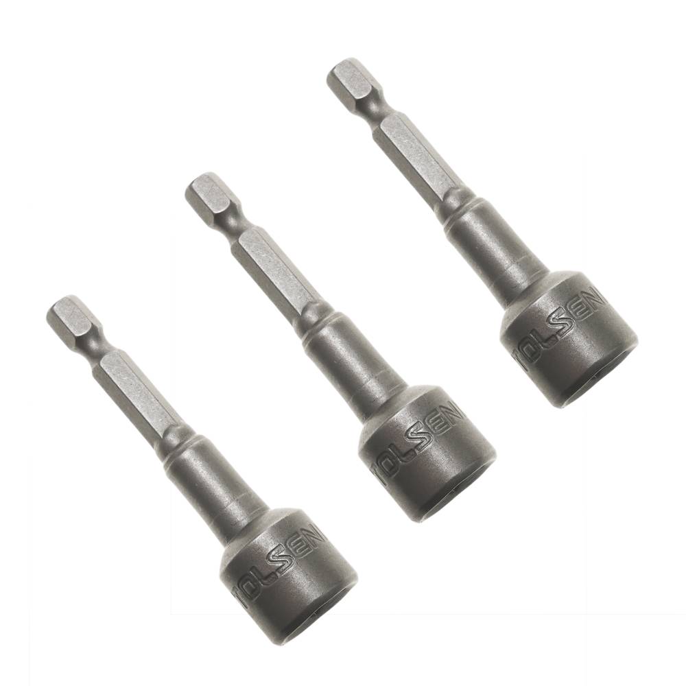 Adaptateur hexagonale écrou pilote embout 3 pièce de 11 mm x 65 mm 1/4 hex par Tolsen