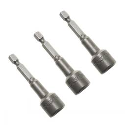 Power nut socket driver 3 pieces 11 mm x 65 mm bit 1/4 hex shank tool drill bit adapter by Tolsen