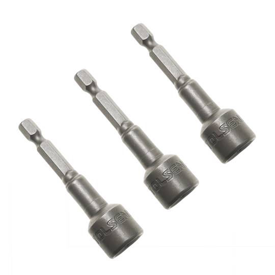 Adaptateur hexagonale écrou pilote embout 3 pièce de 11 mm x 65 mm 1/4 hex par Tolsen