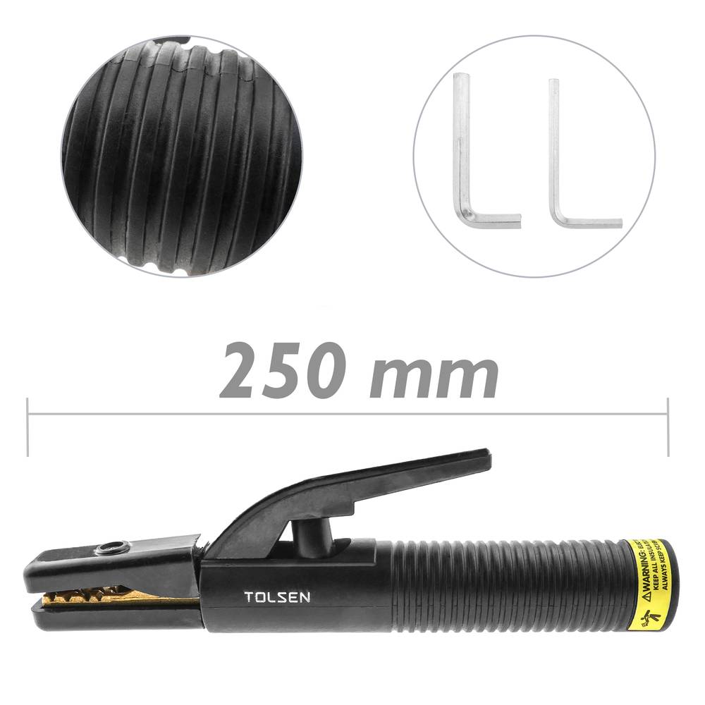 Pinza porta electrodos soldadura 300A 250mm