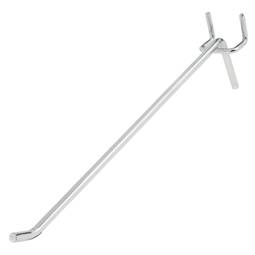200 mm slatwall compatibel verchroomd metalen haakpakket van 50 eenheden
