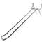 Slatwall compatible metallic hook chrome 200mm double rod pack of 50 units