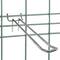 Slatwall compatible metallic hook chrome 200mm double rod pack of 50 units