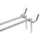 Slatwall compatible metallic hook chrome 200mm double rod pack of 50 units