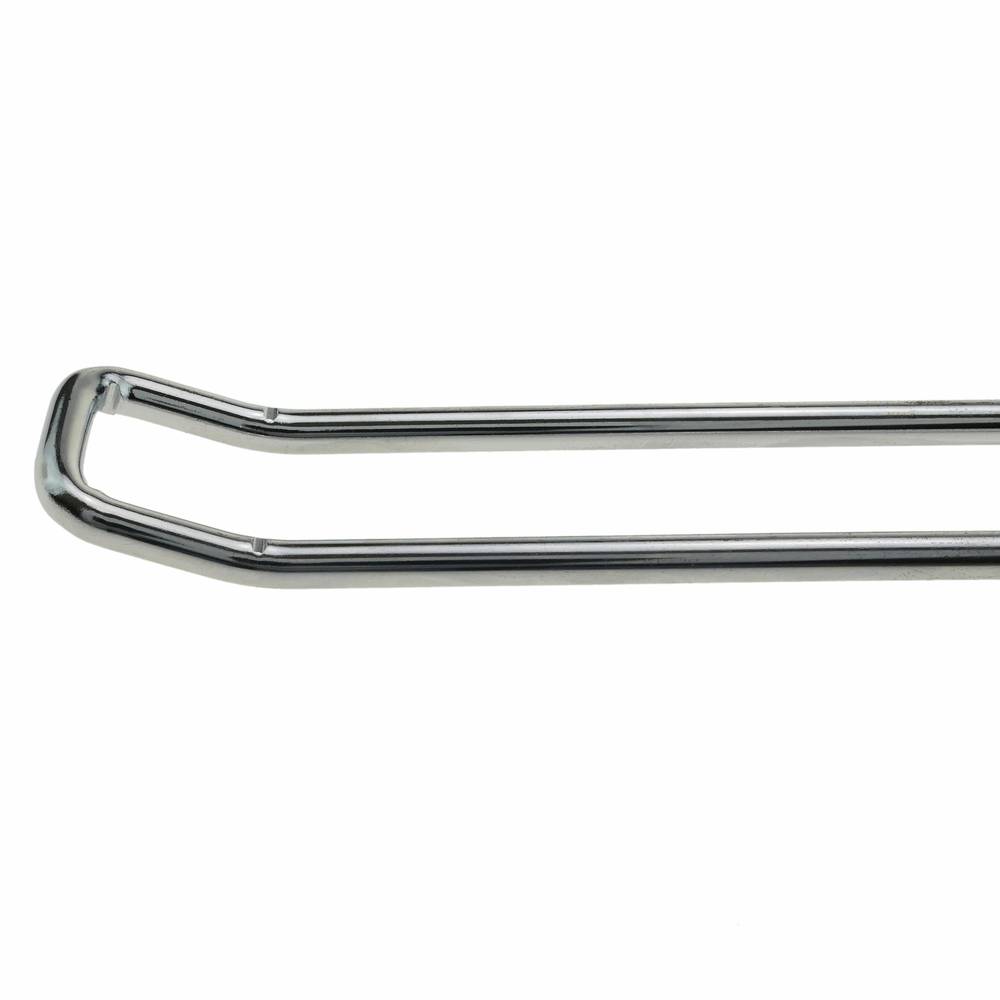 Slatwall compatible metallic hook chrome 200mm double rod pack of 50 units