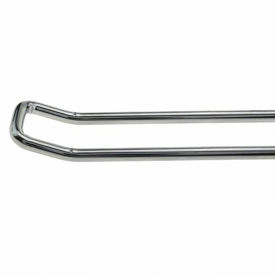 Slatwall compatible metallic hook chrome 200mm double rod pack of 50 units