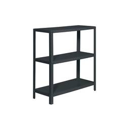 Gegalvaniseerde metalen plank voor opslag PrimeMatik Mini Home Classic met 3 houten planken 80 x 30 x 90 cm in antraciet/antraciet kleur