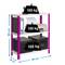 Scaffale in metallo zincato per la conservazione PrimeMatik Mini Home Classic con 3 ripiani in legno 80 x 40 x 90 cm rosa / bianco