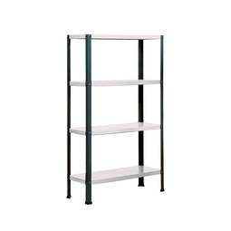 Galvanized metal shelf for storage Simonrack Mini Home Classic with 4 wooden shelves 80 x 30 x 160 cm in anthracite / galva color