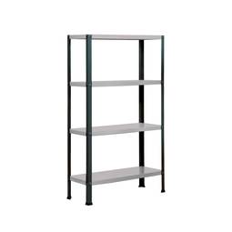 Galvanized metal shelf for storage Simonrack Mini Home Classic with 4 wooden shelves 80 x 30 x 160 cm in anthracite / galva color