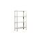 Galvanized metal shelf for storage Simonrack Mini Home Classic with 4 wooden shelves 80 x 30 x 160 cm white / white