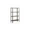 Scaffale in metallo zincato per stoccaggio PrimeMatik Mini Home Classic con 4 ripiani in legno 80 x 30 x 160 cm in colore grigio/grigio