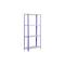 Scaffale in metallo zincato per la conservazione PrimeMatik Mini Home Classic con 4 ripiani in legno 80 x 30 x 160 cm viola / bianco
