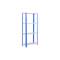 Prateleira de metal galvanizado para armazenamento PrimeMatik Mini Home Classic com 4 prateleiras de madeira 80 x 40 x 160 cm azul / branco