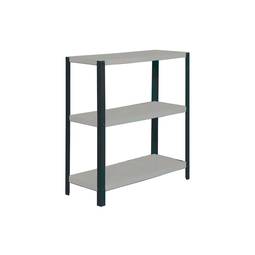 Galvanized metal shelf for storage Simonrack Plus Home Classic with 3 wooden shelves 100 x 30 x 90 cm in anthracite / galva color