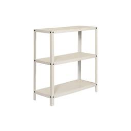 Galvanized metal shelf for storage Simonrack Plus Home Classic with 3 wooden shelves 100 x 30 x 90 cm white / white