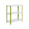 Estanteria metálica galvanizada para almacenaje Simonhome Simonrack Plus Home Classic de 3 baldas de madera 100 x 30 x 90 cm de color verde / blanco