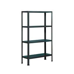 Galvanized metal shelf for storage Simonrack Plus Home Classic with 4 wooden shelves 100 x 30 x 160 cm in anthracite / anthracite color