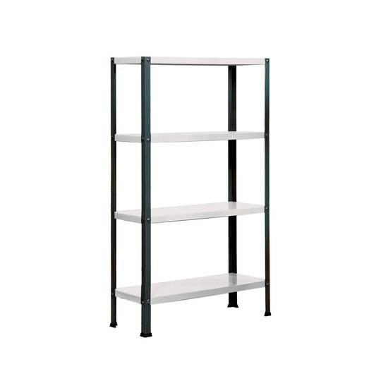 Estanteria metálica galvanizada para almacenaje Simonhome Simonrack Plus Home Classic de 4 baldas de madera 100 x 30 x 160 cm de color antracita / galva