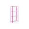 Prestatgeria metàl·lica galvanitzada per a emmagatzematge Simonrack Plus Home Classic de 4 lleixes de fusta 100 x 40 x 160 cm de color rosa / blanc