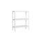Scaffale portaoggetti in metallo PrimeMatik Mini Home Click con 3 ripiani in metallo e dimensioni totali 80 x 30 x 90 cm in colore bianco/bianco