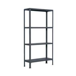 PrimeMatik Mini Home Click metalowa półka do przechowywania z 4 metalowymi półkami i całkowitym wymiarem 80 x 30 x 160 cm w kolorze antracytowym / antracytowym