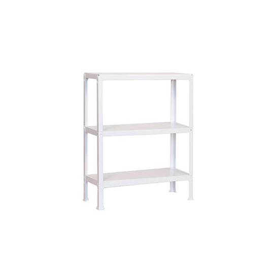 Estantería metálica para almacenaje Simonhome Simonrack Plus Home Click de 3 baldas de metal y tamaño total 100 x 30 x 90 cm de color blanco / blanco