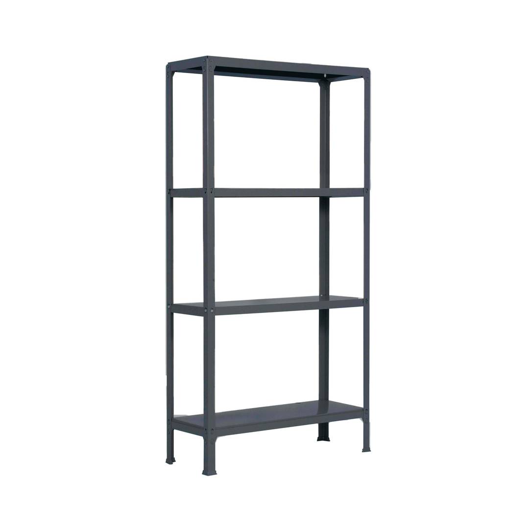 Prestatgeria metàl·lica per a emmagatzematge Simonrack Plus Home Click de 4 lleixes de metall i mida total 100 x 30 x 160 cm de color antracita / antracita