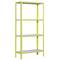 Scaffale portaoggetti in metallo PrimeMatik Plus Home Click con 4 ripiani in metallo e dimensioni totali 100 x 30 x 160 cm in colore verde/bianco