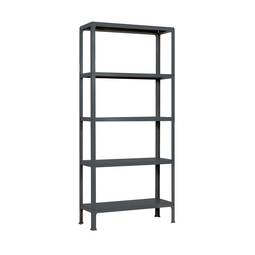 Prestatgeria metàl·lica per a emmagatzematge Simonrack Plus Home Click de 5 lleixes de metall i mida total 100 x 30 x 180 cm de color antracita / antracita