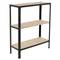Metalen opbergrek PrimeMatik Mini Home Click met 3 plywood planken en totale afmeting 80 x 30 x 90 cm in kleur antraciet/berken