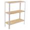 Estantería metálica para almacenaje Simonhome Simonrack Mini Home Click de 3 baldas de madera contrachapada y tamaño total 80 x 30 x 90 cm de color blanco / pino