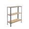 Prestatgeria metàl·lica per a emmagatzematge Simonrack Plus Home Click de 3 lleixes de fusta contraxapada i mida total 100 x 30 x 90 cm de color gris / pi