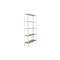 Scaffale Simonrack Mini Home Click in metallo con 5 ripiani in legno e dimensioni totali 80 x 30 x 180 cm in colore bianco / rovere