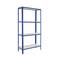 Estantería metálica para almacenaje Simonhome Simonrack Plus Home Click de 4 baldas de madera y tamaño total 100 x 30 x 160 cm de color azul / blanco