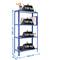 Estantería metálica para almacenaje Simonhome Simonrack Plus Home Click de 4 baldas de madera y tamaño total 100 x 30 x 160 cm de color azul / blanco