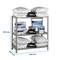 Simonrack Metallregal mit 3 Metallböden und einer Gesamtgröße von 90 x 50 x 90 cm, Farbe Grau