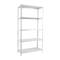 PrimeMatik Metalllagerregal mit 5 Metallböden und Gesamtgröße 90 x 50 x 180 cm, weiß