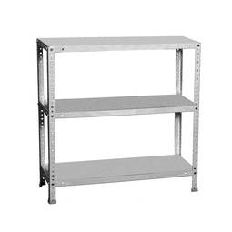 Estantería metálica para almacenaje Comfort Mini Simonrack de 3 baldas metalicas y tamaño total 80 x 30 x 100 cm de color galvanizado