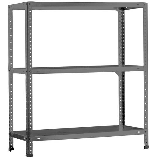 Scaffale in metallo Simonrack Mini con 3 ripiani in metallo e una dimensione totale di 80 x 30 x 90 cm, grigio