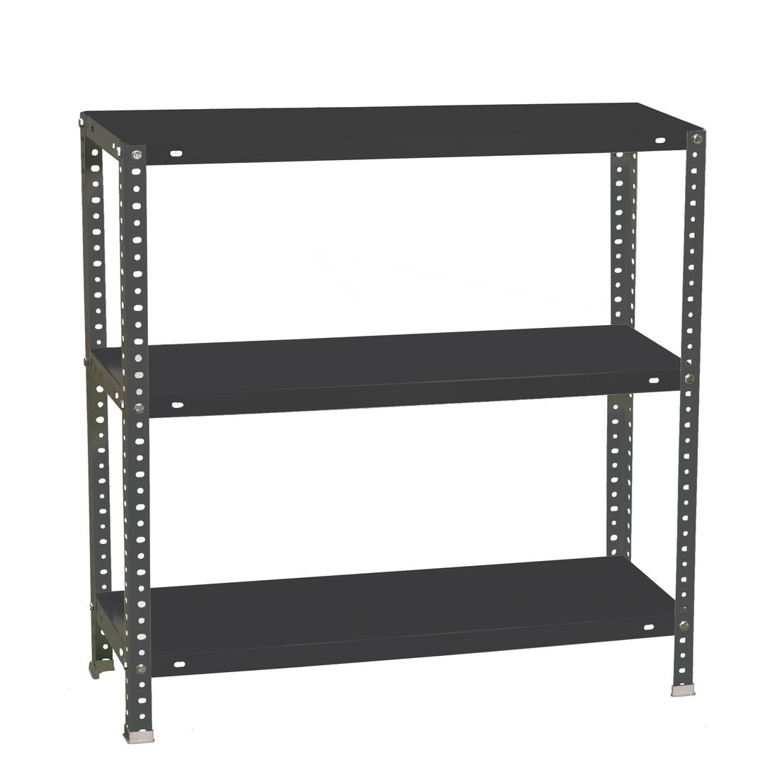 Scaffale portaoggetti in metallo Simonrack Mini con 3 ripiani in metallo e dimensioni totali 80 x 50 x 100 cm in colore antracite