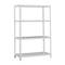 Scaffale portaoggetti in metallo PrimeMatik Mini con 4 ripiani in metallo e dimensioni totali 80 x 40 x 150 cm, colore grigio