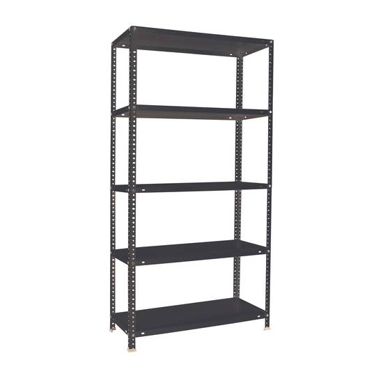 Metalllagerregal Simonrack Mini mit 5 Metallböden und einer Gesamtgröße von 80 x 40 x 180 cm in der Farbe Anthrazit