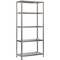 Półka metalowa do przechowywania PrimeMatik Mini z 5 metalowymi półkami i całkowitym wymiarem 80 x 50 x 180 cm w kolorze galwanizowanym