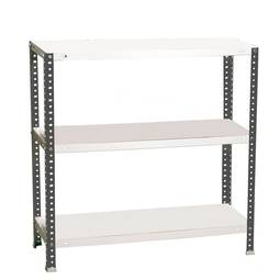 Estantería metálica para almacenaje Comfort Superplus Simonrack de 3 baldas metalicas y tamaño total 110 x 30 x 100 cm de color antracita / blanco