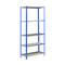 Scaffalatura metallica per stoccaggio Simonrack Garden con 5 ripiani e una dimensione totale di 90 x 50 x 180 cm in colore blu / galva